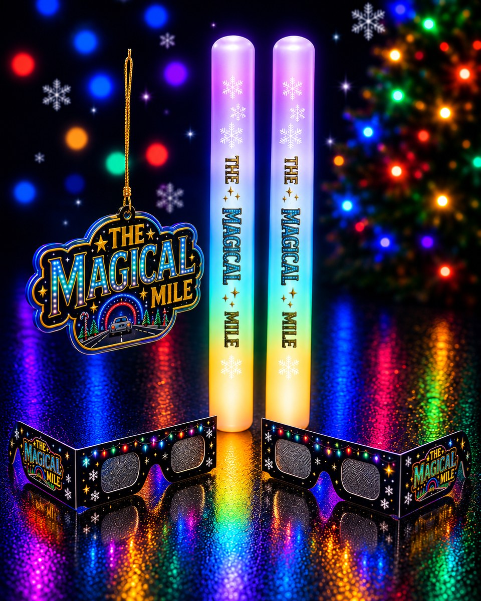 The Magic Maker bundle: two light-up wands, a Magical Mile ornament and two pairs of Magic Glasses